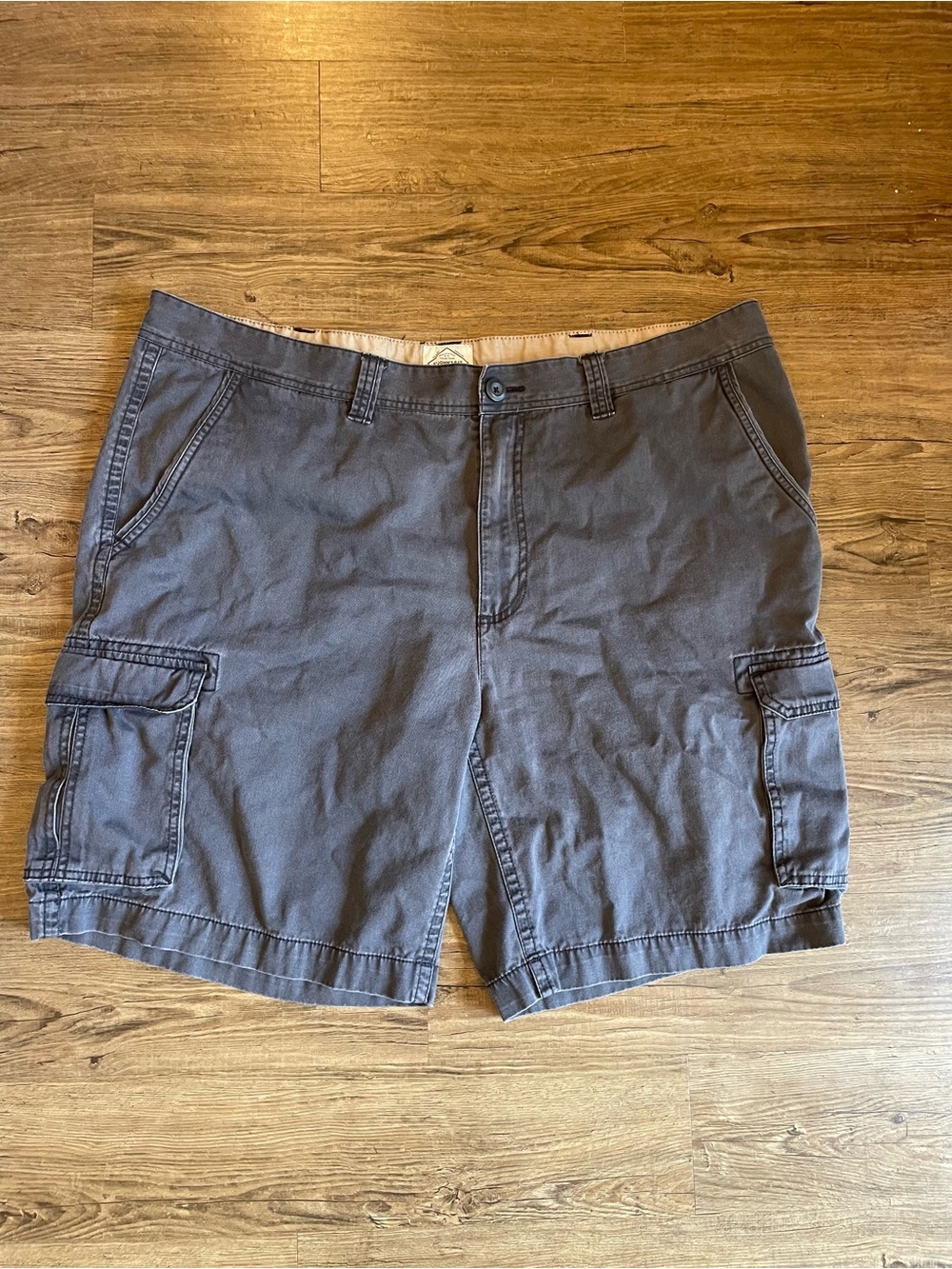 St. John's Bay Men's 100% cotton Cargo Shorts in Charcoal
